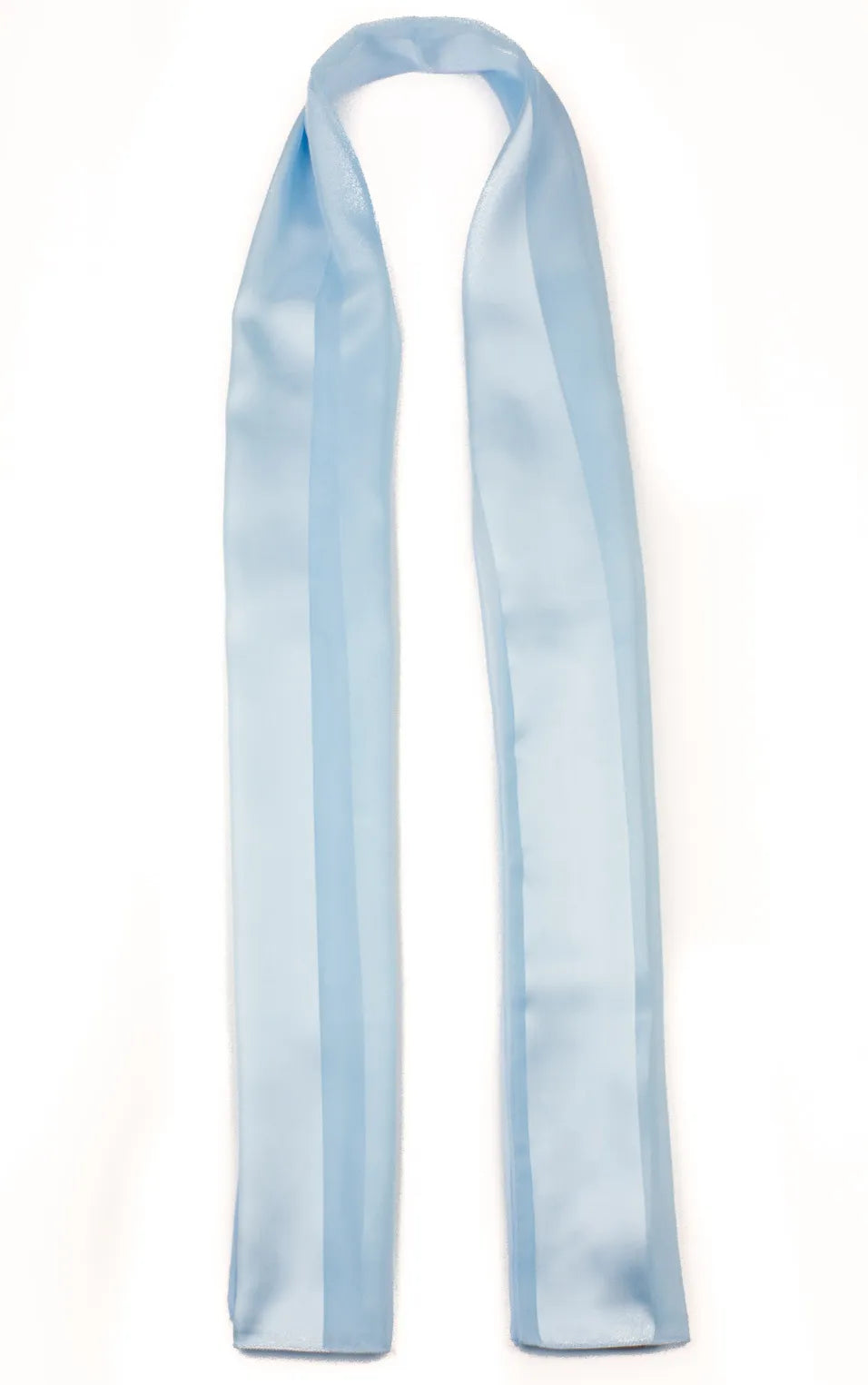 Plain satin scarf  striped