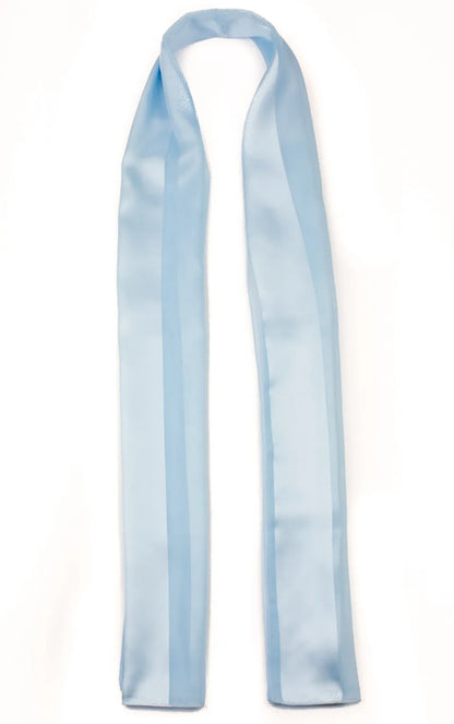 Plain satin scarf  striped