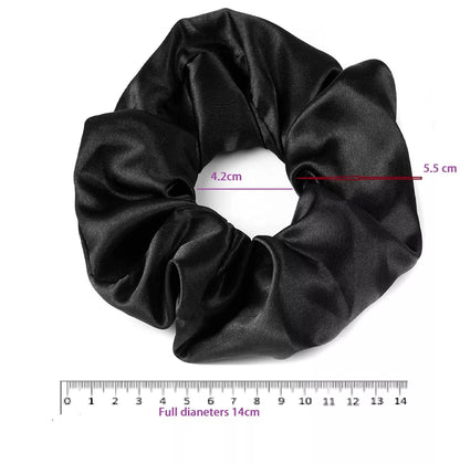Large Luxurious Smooth Soft Silky Satin Plain Scrunchie