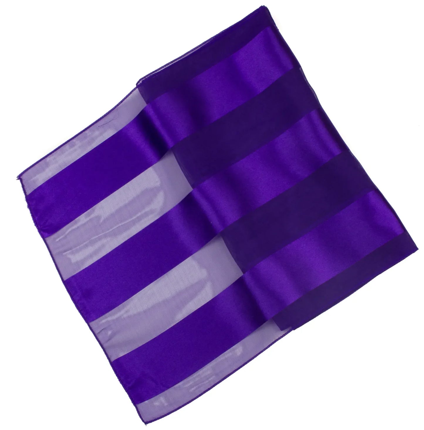 Plain satin scarf  striped