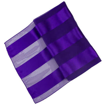Plain satin scarf  striped