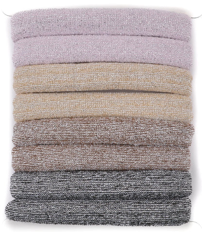 set of 8 glitter large jersey elastic