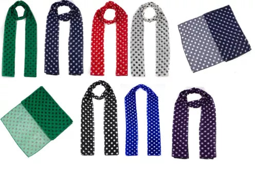 POLKA DOT CHIFON NECK WRAP