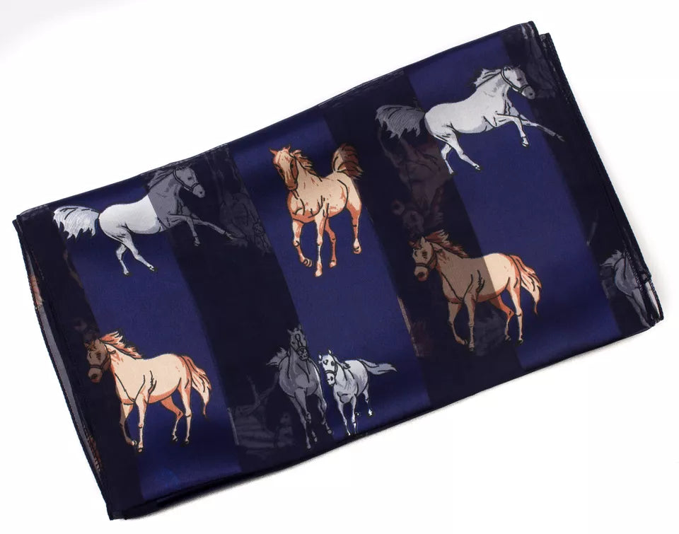 Horse print soft silky scarf