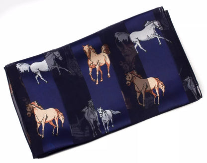 Horse print soft silky scarf