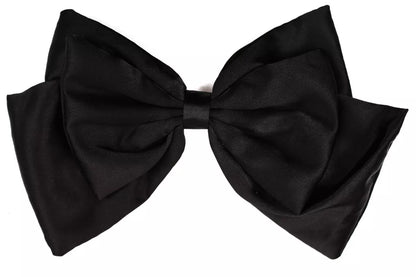 Silk satin plain Bow hair barrette