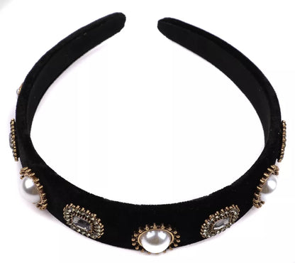 Pearl and crystal headband