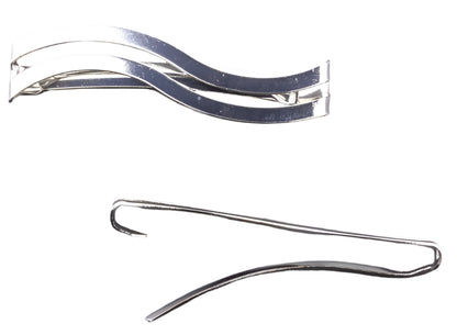 4 Pcs Double bar Wavy barrette hair clip