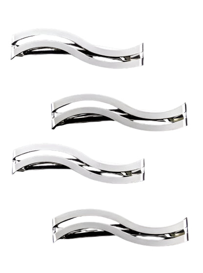 4 Pcs Double bar Wavy barrette hair clip