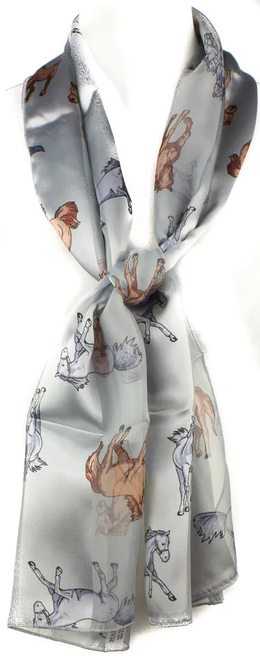 Horse print soft silky scarf