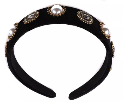 Pearl and crystal headband