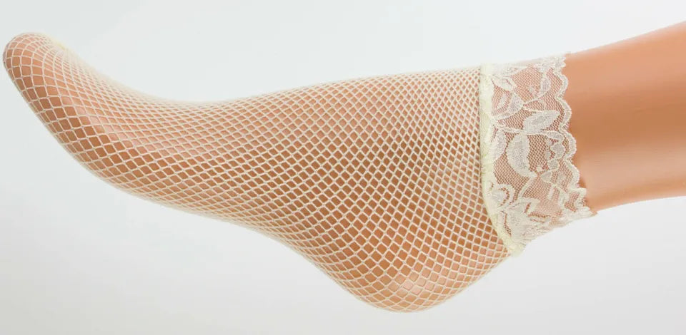 Fishnet ankle Socks Lace top