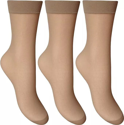 3 Pair soft sheer anklet socks