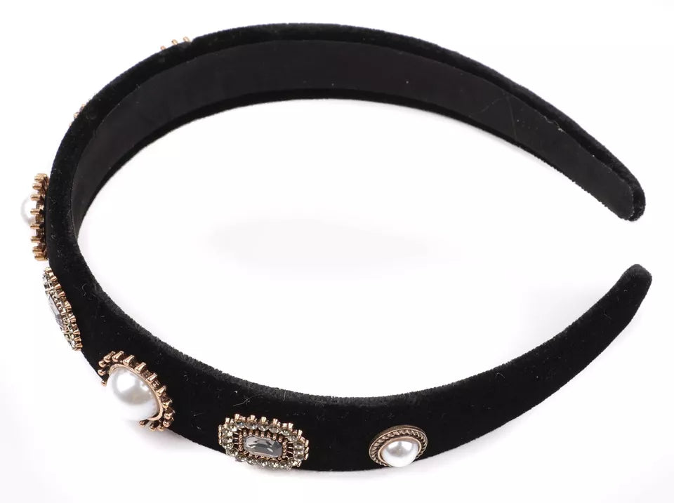 Pearl and crystal headband