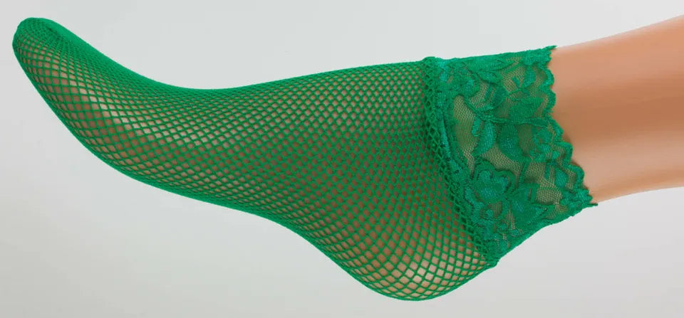 Fishnet ankle Socks Lace top
