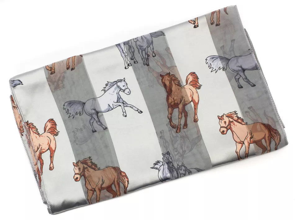 Horse print soft silky scarf