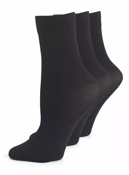 3 pair Soft Opaque Anklet Socks