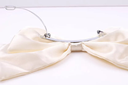 Silk satin plain Bow hair barrette