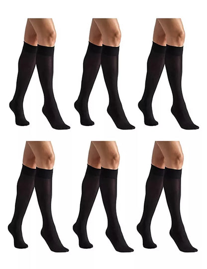 3 pair soft Opaque Knee High Socks