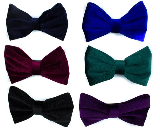 Pair of velvet bow hair clip