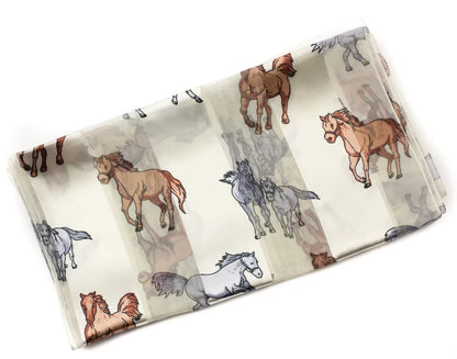 Horse print soft silky scarf
