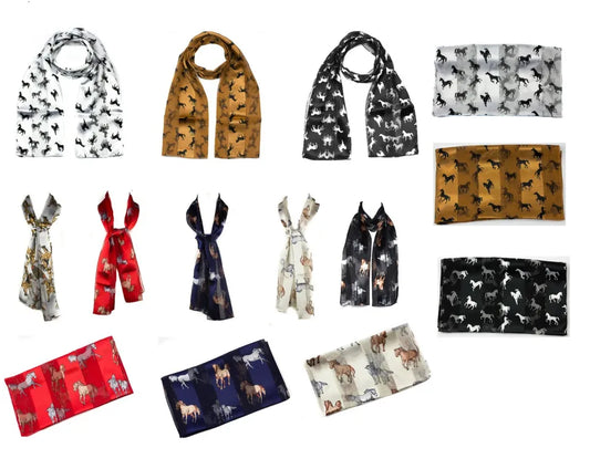 Horse print soft silky scarf