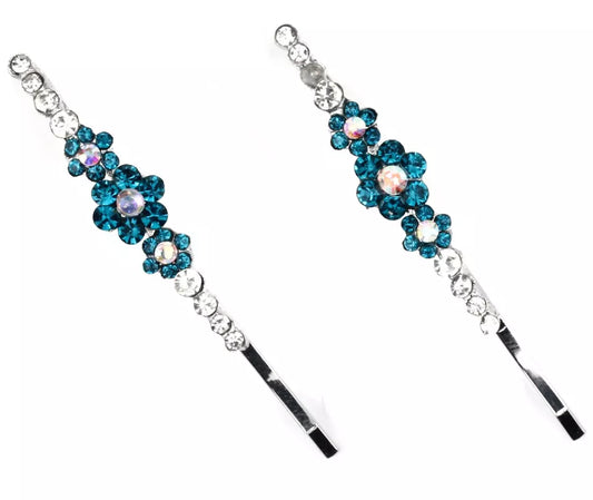 Slides with a dazzling diamante, hairpin clips, grips, and a crystal