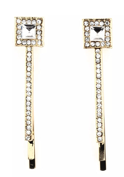 Slides with a dazzling diamante, hairpin clips, grips, and a crystal
