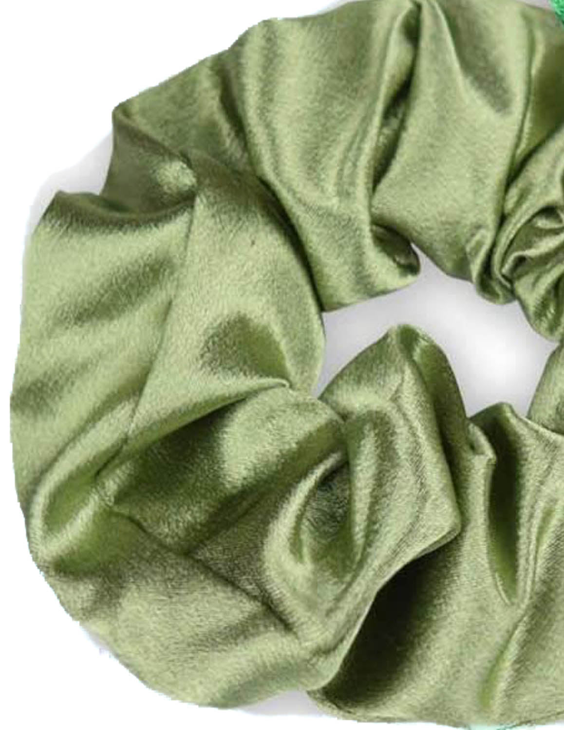 Large Plain Satin Hair Scrunchie