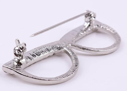 Opticians' Brooch Diamante Eyeglasses Pin for Spectacles Brooch