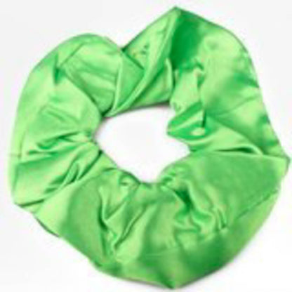 Large Plain Satin Hair Scrunchie