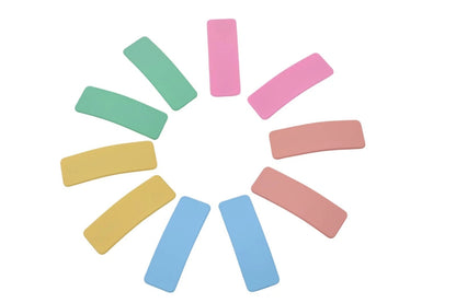 Solid Snap Hair Clips – Matte Square & Rectangle Hair Clips for Women & Girls (10 Pack / 5 Pairs)
